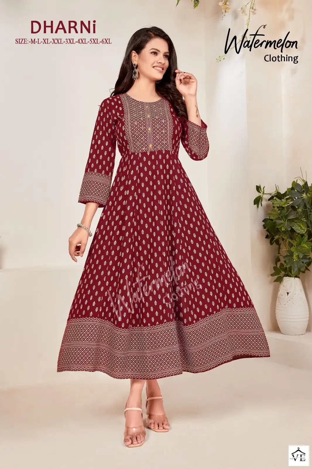 Vardan Ethnic Dharni Heavy Rayon Wholesale Gown Catalog — Wholesale Kurtis, MPA wholesale from Surat — view 3