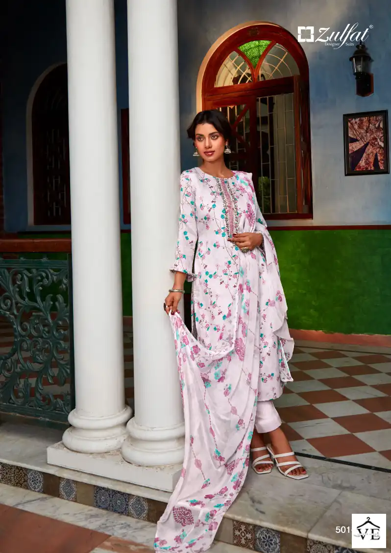 Zulfat Dilreet Jam Cotton Wholesale Designer Salwar Suit Catalog — Wholesale Salwar Suits, MPA wholesale from Surat - Gallery Image 2