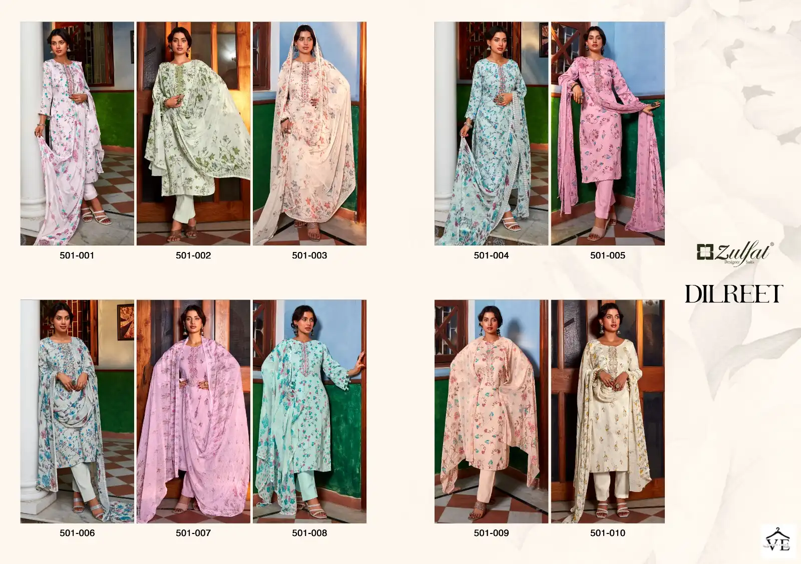 Zulfat Dilreet Jam Cotton Wholesale Designer Salwar Suit Catalog — Wholesale Salwar Suits, MPA wholesale from Surat — view 11