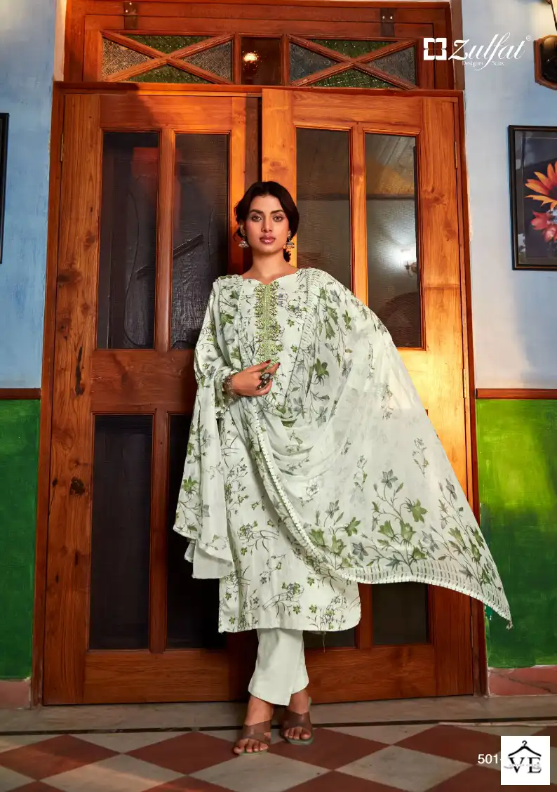 Zulfat Dilreet Jam Cotton Wholesale Designer Salwar Suit Catalog — Wholesale Salwar Suits, MPA wholesale from Surat - Gallery Image 5