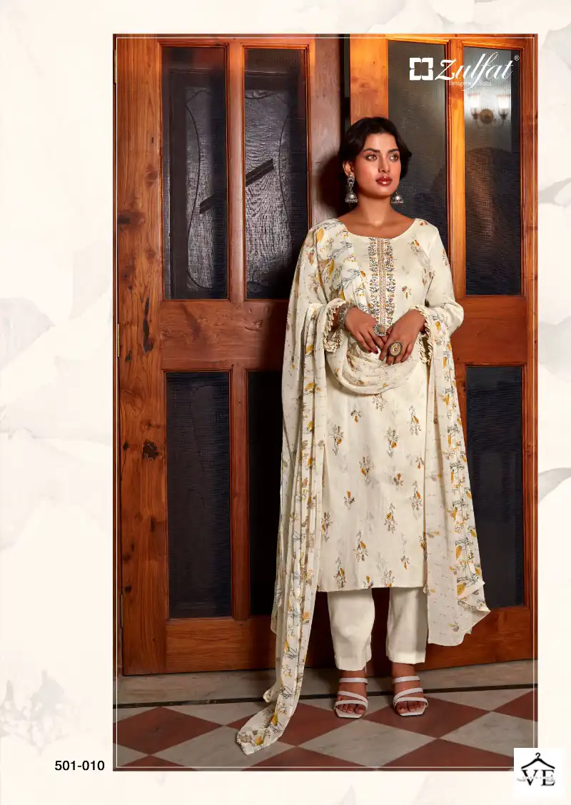 Zulfat Dilreet Jam Cotton Wholesale Designer Salwar Suit Catalog — Wholesale Salwar Suits, MPA wholesale from Surat - Gallery Image 10