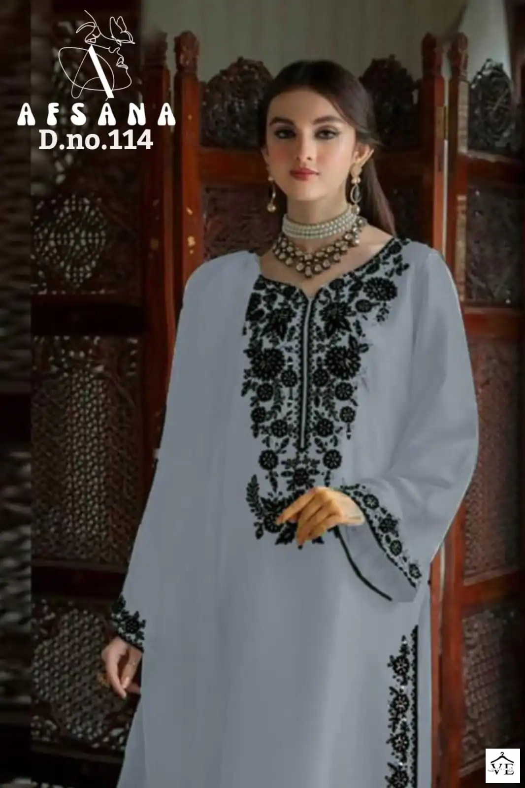 Afsana Dn 114 Pure Georgette Wholesale Readymade Pakistani Salwar Suit Catalog — Wholesale Salwar Suits, MPA wholesale from Surat - Gallery Image 3