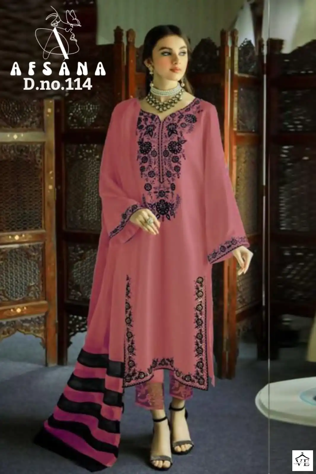 Afsana Dn 114 Pure Georgette Wholesale Readymade Pakistani Salwar Suit Catalog — Wholesale Salwar Suits, MPA wholesale from Surat - Gallery Image 6
