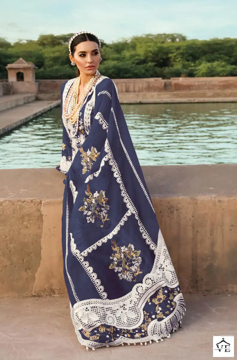 Dinsaa Ds No 196 (Fghij) Cambric Cotton Wholesale Pakistani Salwar Suit Catalog — Wholesale Salwar Suits, MPA wholesale from Surat - Gallery Image 2