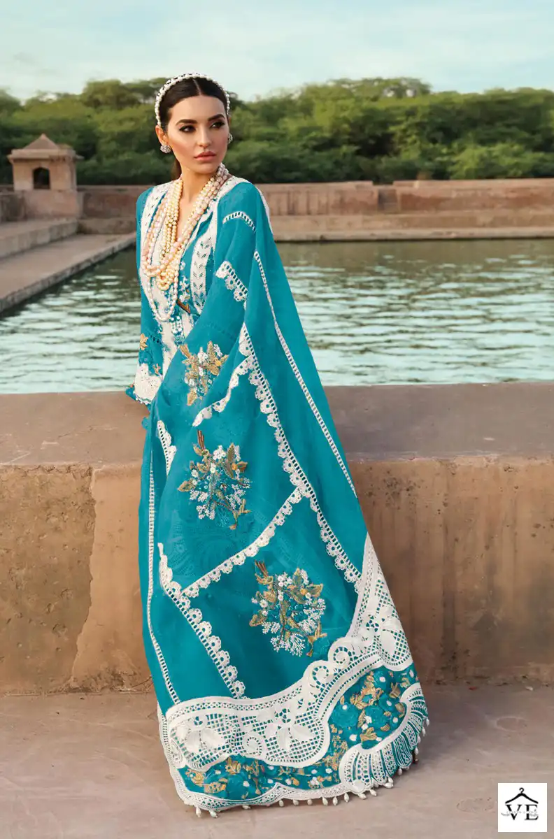 Dinsaa Ds No 196 (Fghij) Cambric Cotton Wholesale Pakistani Salwar Suit Catalog — Wholesale Salwar Suits, MPA wholesale from Surat - Gallery Image 4