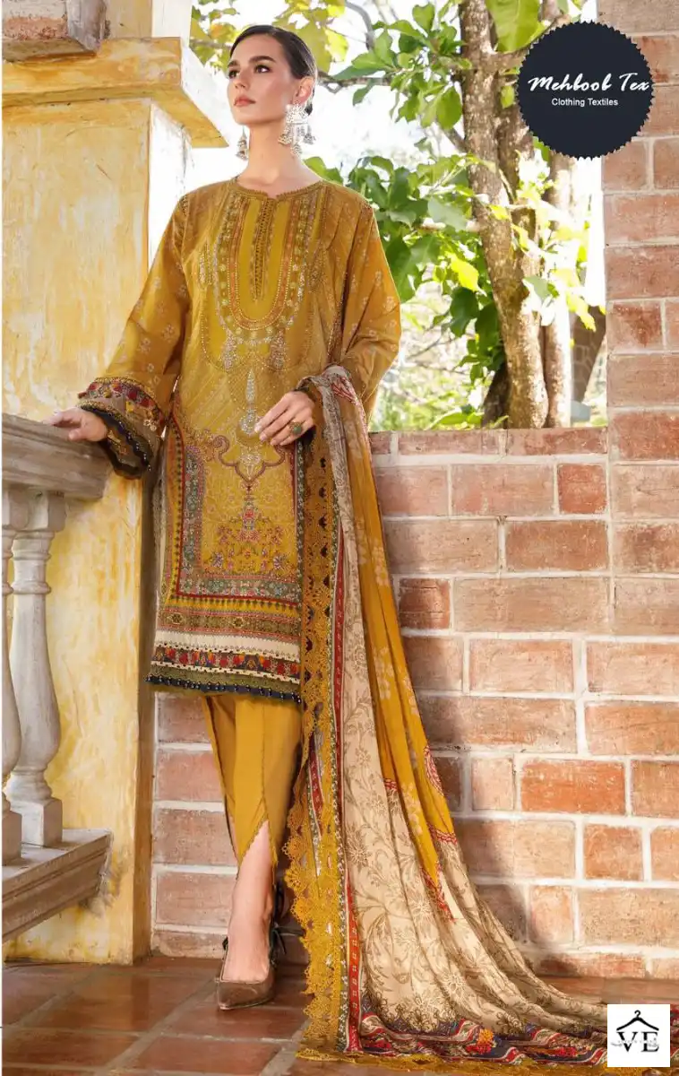 Mehboob Tex Design No 1082/1120 Pure Cotton Wholesale Pakistani Salwar Suit Catalog — Wholesale Salwar Suits, MPA wholesale from Surat - Gallery Image 2