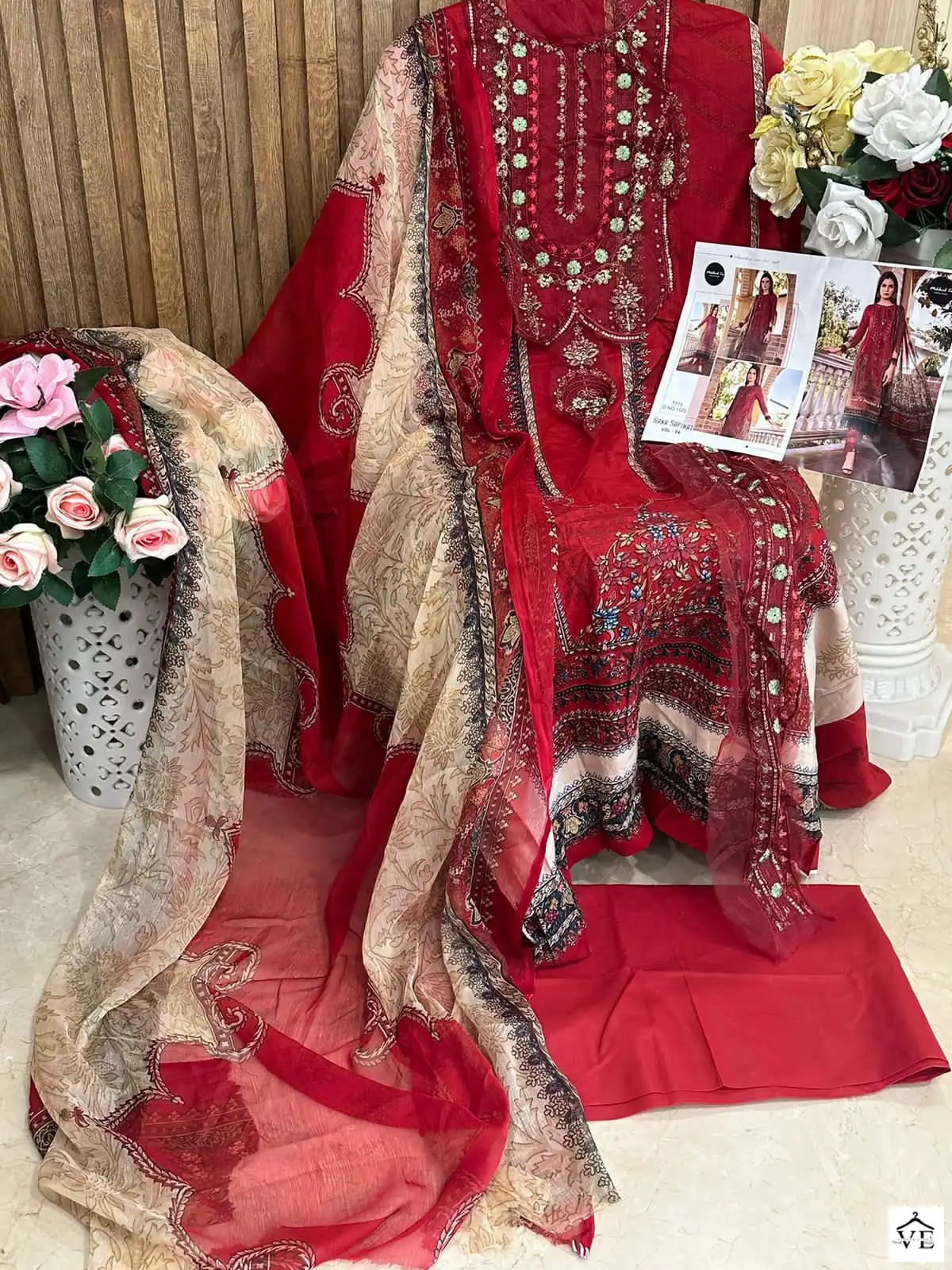 Mehboob Tex Design No 1082/1120 Pure Cotton Wholesale Pakistani Salwar Suit Catalog — Wholesale Salwar Suits, MPA wholesale from Surat - Gallery Image 5