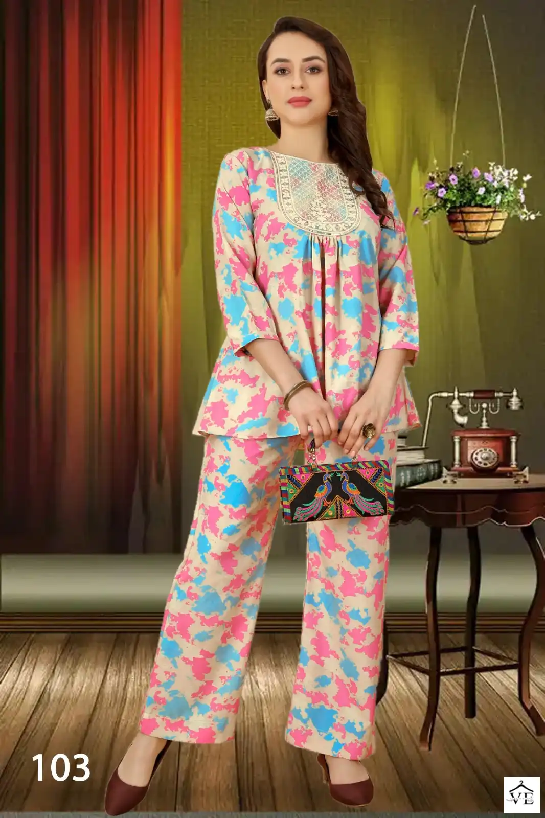 Vardan Ethnic Candy Heavy Limp Wholesale Co-ord Set Catalog — Wholesale Kurtis, MPA wholesale from Surat - Gallery Image 3