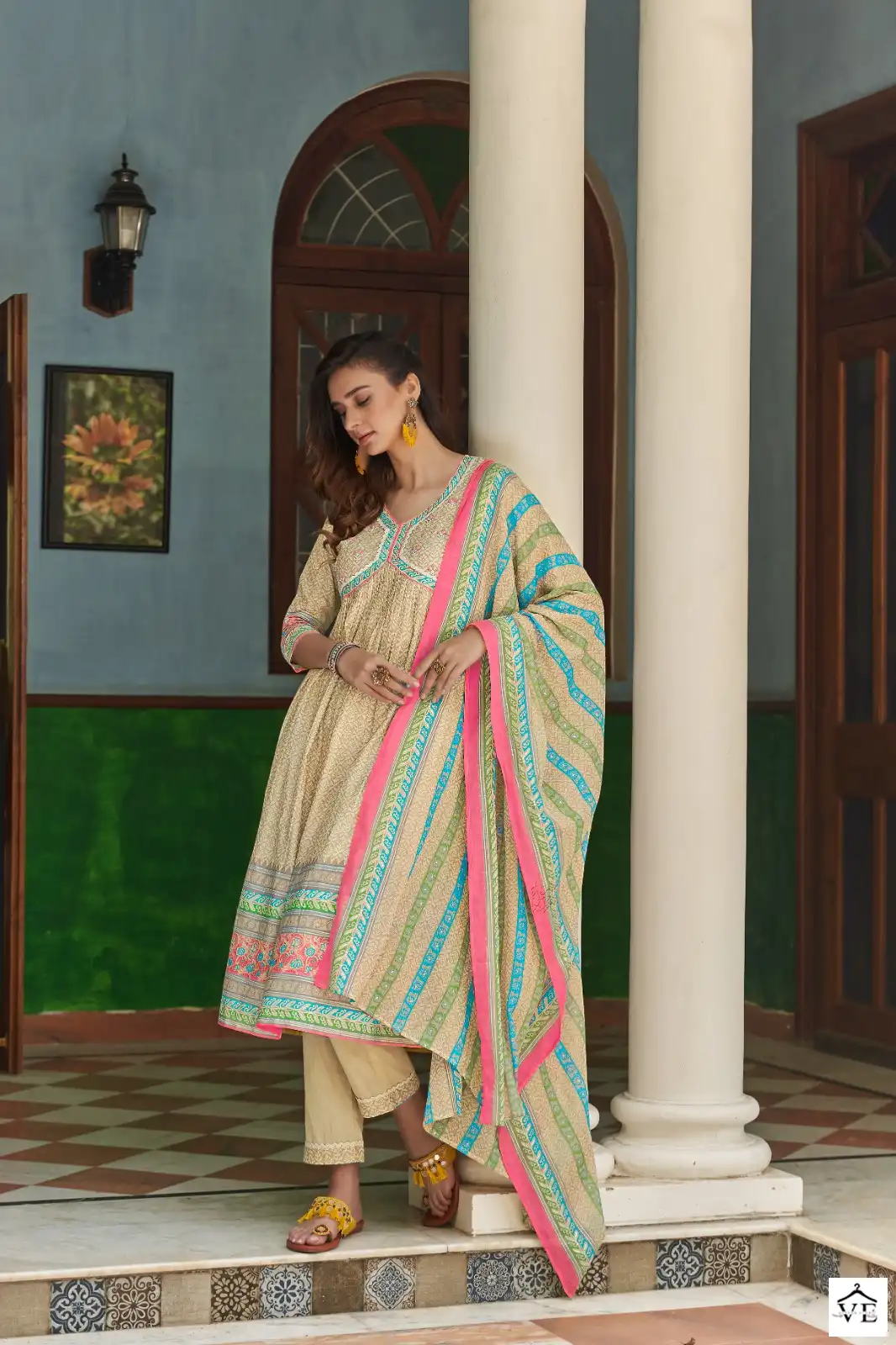 Psyna Designs No 2220 Pure Mal Mal Wholesale Readymade Salwar Suit Catalog — Wholesale Salwar Suits, MPA wholesale from Surat — view 2