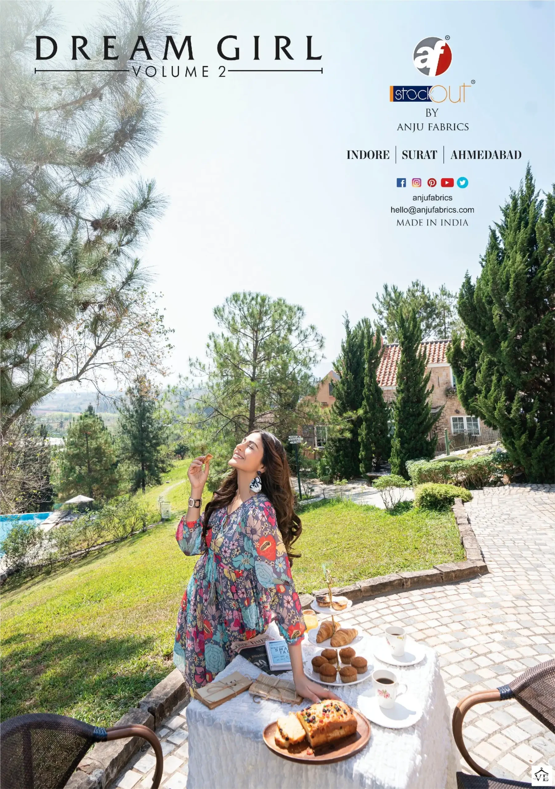Anju Fabric Dream Girl Vol 2 Premium Chiffon Wholesale Designer Kurtis Catalog — Wholesale Kurtis, MPA wholesale from Surat - Gallery Image 8