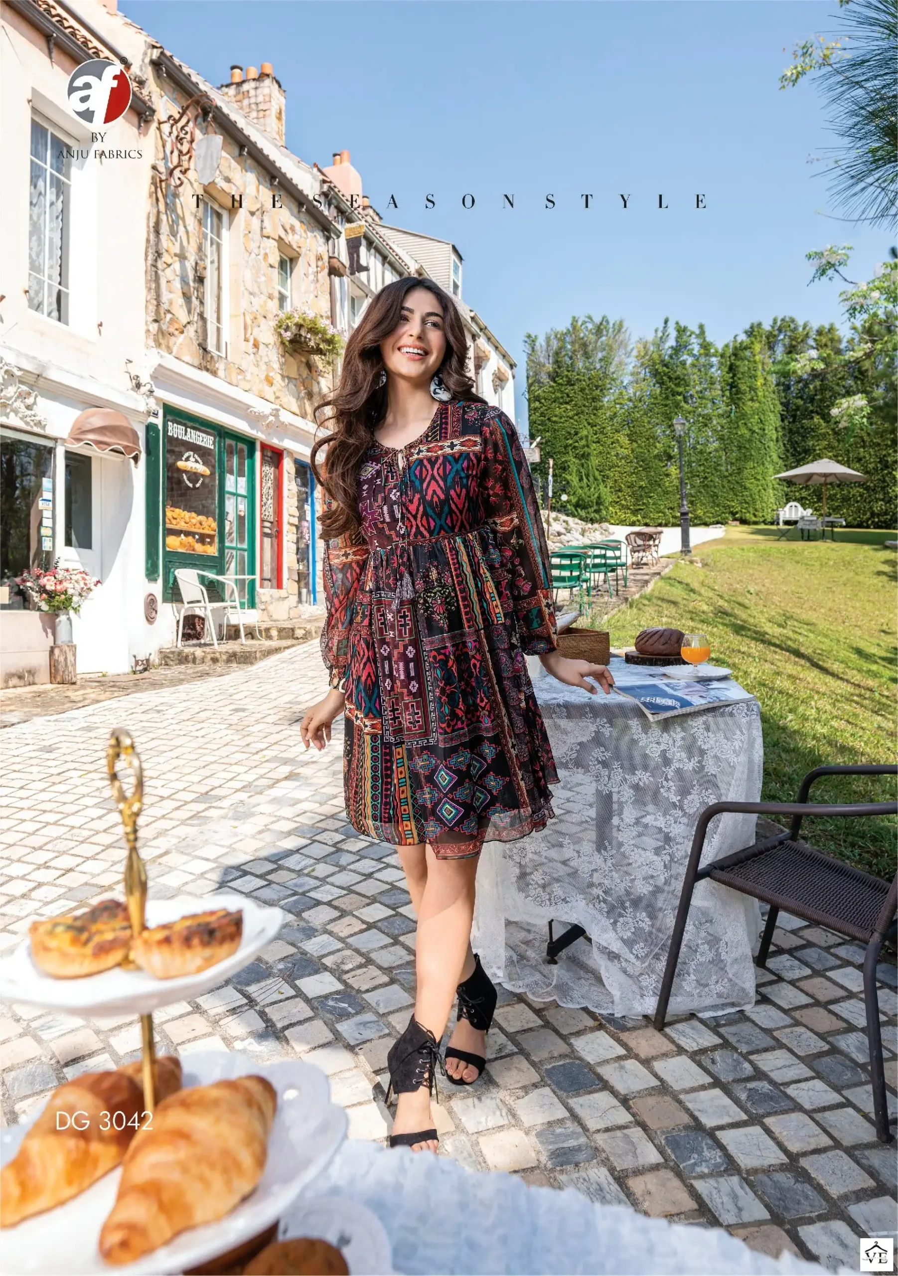 Anju Fabric Dream Girl Vol 2 Premium Chiffon Wholesale Designer Kurtis Catalog — Wholesale Kurtis, MPA wholesale from Surat - Gallery Image 4