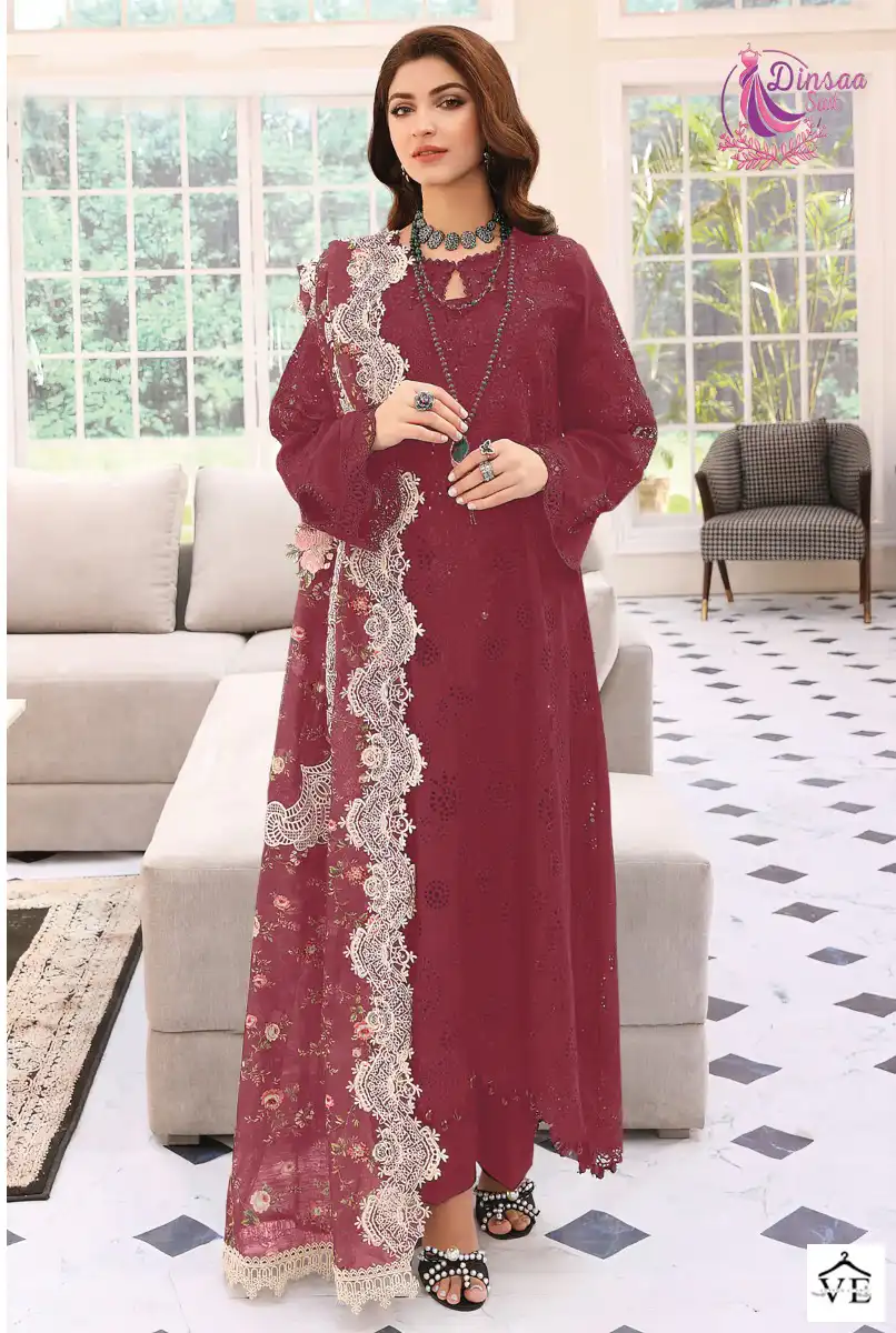 Dinsaa Elaf Color Vol 1 Pure Cotton Wholesale Pakistani Salwar Suit Catalog — Wholesale Salwar Suits, MPA wholesale from Surat - Gallery Image 3