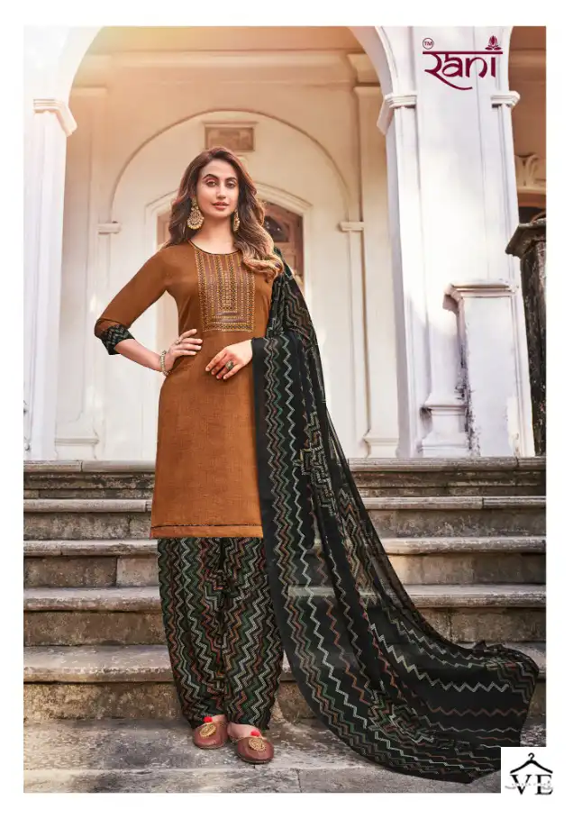 Rani Estaa-Patiyala Rayon Two Tone Wholesale Readymade Salwar Suit Catalog — Wholesale Salwar Suits, MPA wholesale from Surat - Gallery Image 3