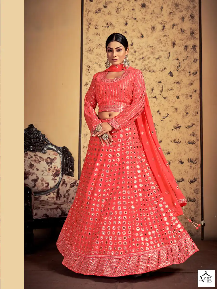Arya Designs Euphoria Vol 11 Georgette Art Silk Wholesale Readymade Lehenga Catalog — Wholesale Lehenga, MPA wholesale from Surat — view 2