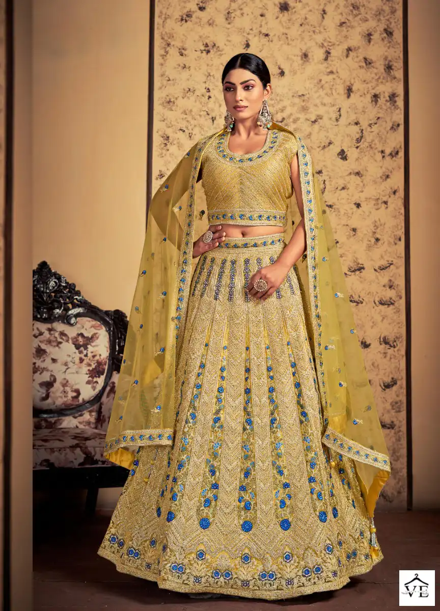 Arya Designs Euphoria Vol 11 Georgette Art Silk Wholesale Readymade Lehenga Catalog — Wholesale Lehenga, MPA wholesale from Surat — view 4