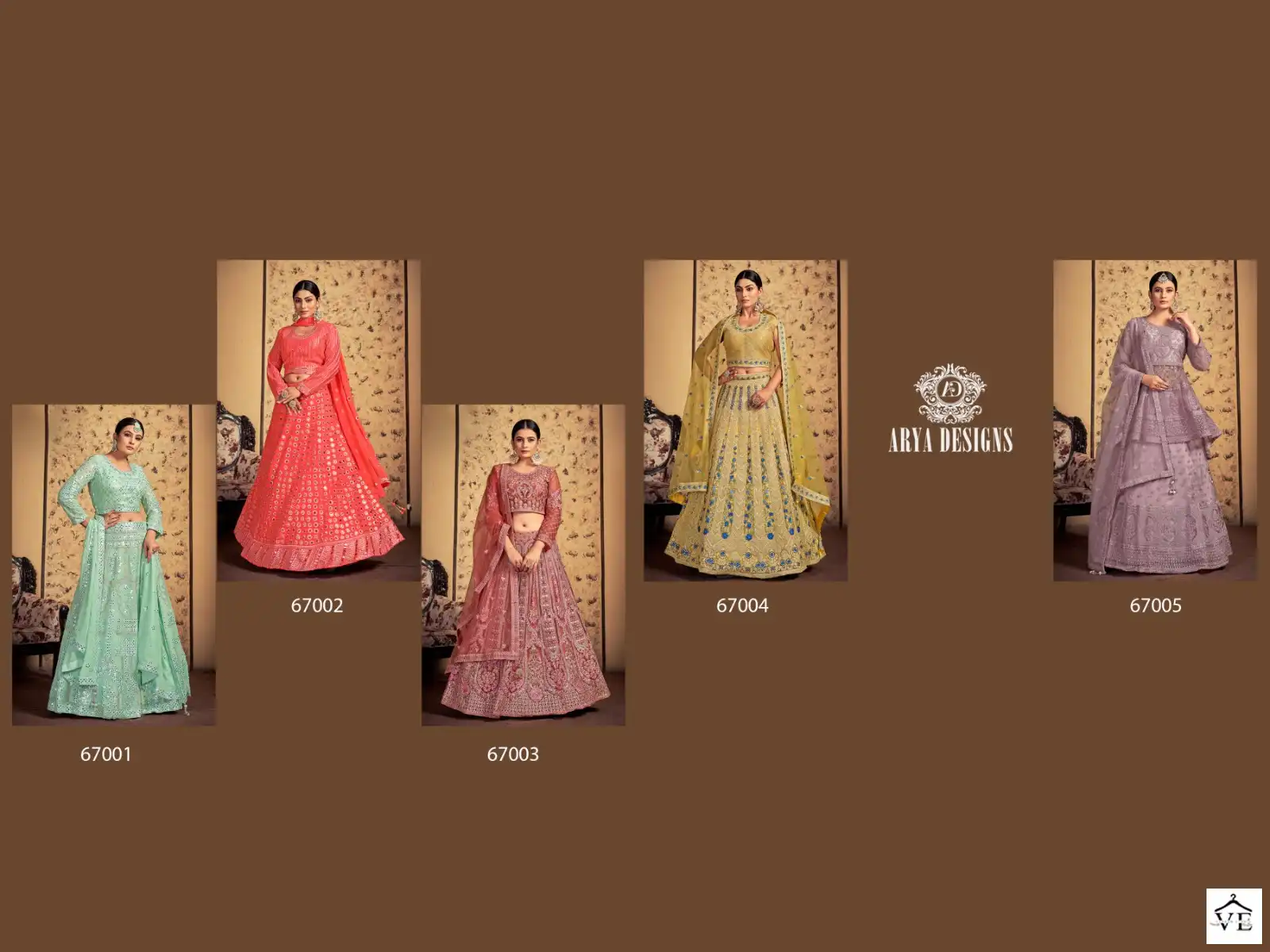 Arya Designs Euphoria Vol 11 Georgette Art Silk Wholesale Readymade Lehenga Catalog — Wholesale Lehenga, MPA wholesale from Surat — view 6