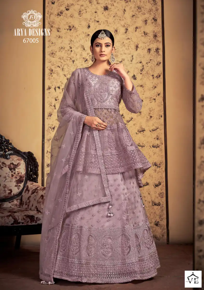 Arya Designs Euphoria Vol 11 Georgette Art Silk Wholesale Readymade Lehenga Catalog — Wholesale Lehenga, MPA wholesale from Surat — view 5