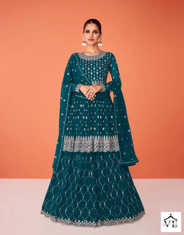 Aashirwad Evershine Real Georgette Wholesale Designer Readymade Salwar Suit Catalog — Wholesale Salwar Suits, Aashirwad Creation wholesale from Surat - Gallery Image 3