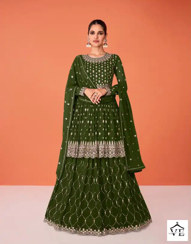Aashirwad Evershine Real Georgette Wholesale Designer Readymade Salwar Suit Catalog — Wholesale Salwar Suits, Aashirwad Creation wholesale from Surat - Gallery Image 4