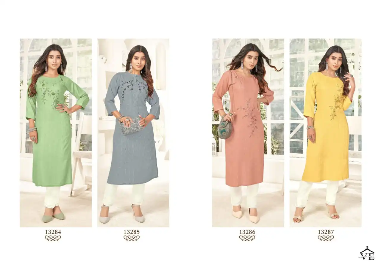 Kalaroop Elisa Fancy Italian Rayon Wholesale Kurtis Catalog — Wholesale Kurtis, MPA wholesale from Surat — view 5