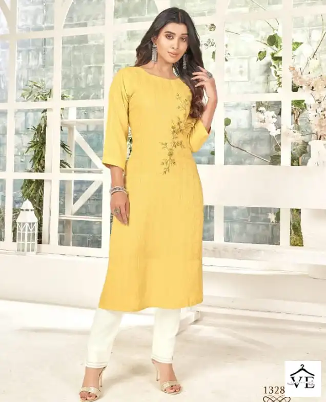 Kalaroop Elisa Fancy Italian Rayon Wholesale Kurtis Catalog — Wholesale Kurtis, MPA wholesale from Surat — view 1