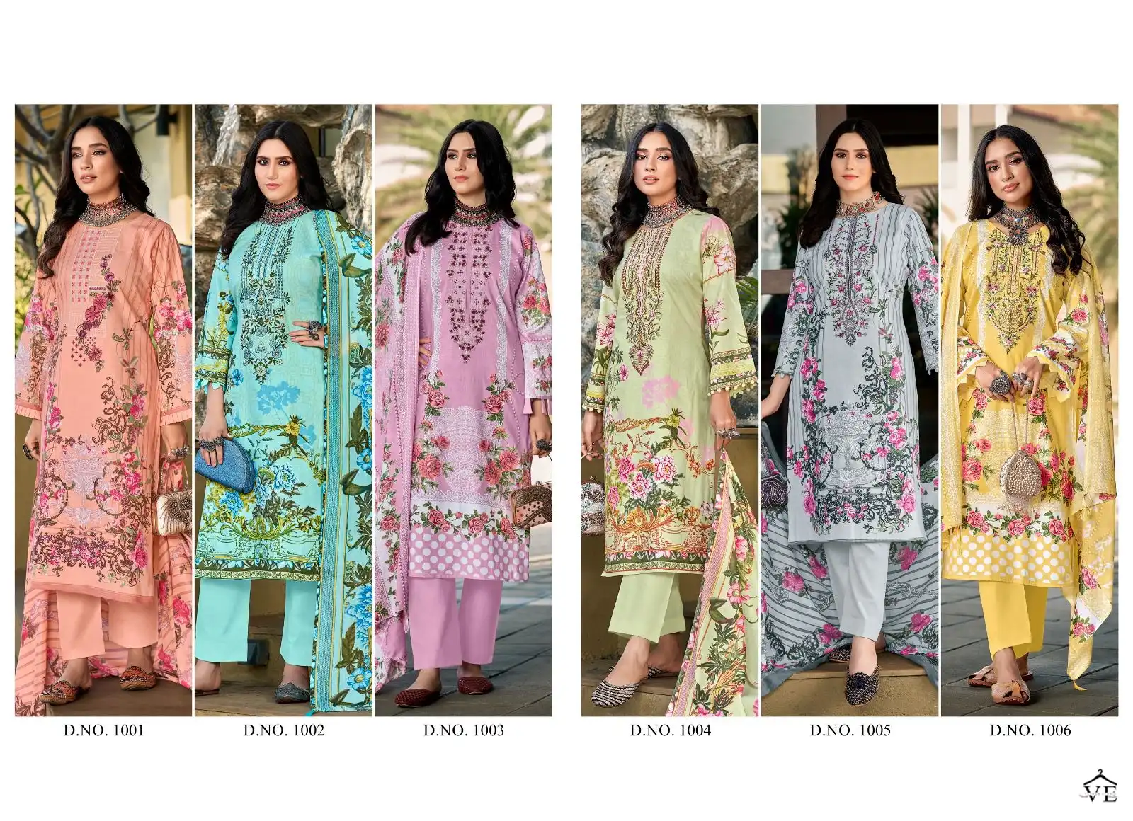 House Of Lawn Emirate Of Rousseffya Pure 100% Lawn Cotton Wholesale Pakistani Salwar Suit Catalog — Wholesale Salwar Suits, MPA wholesale from Surat — view 12