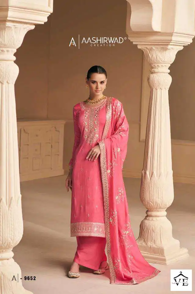 Aashirwad Falak Premium Silk Wholesale Designer Salwar Suit Catalog — Wholesale Salwar Suits, Aashirwad Creation wholesale from Surat - Gallery Image 5