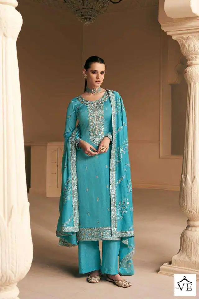Aashirwad Falak Premium Silk Wholesale Designer Salwar Suit Catalog — Wholesale Salwar Suits, Aashirwad Creation wholesale from Surat - Gallery Image 6