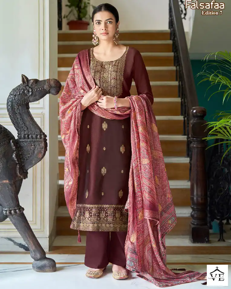 Alok Suits Falsafaa Edition Vol 7 Dola Jacquard Wholesale Designer Salwar Suit Catalog — Wholesale Salwar Suits, MPA wholesale from Surat — view 1