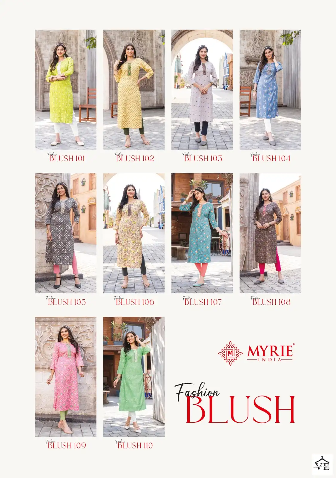 Vardan Ethnic Fashion Blush Pure Capsule Printed Wholesale Kurtis Catalog — Wholesale Kurtis, MPA wholesale from Surat — view 11