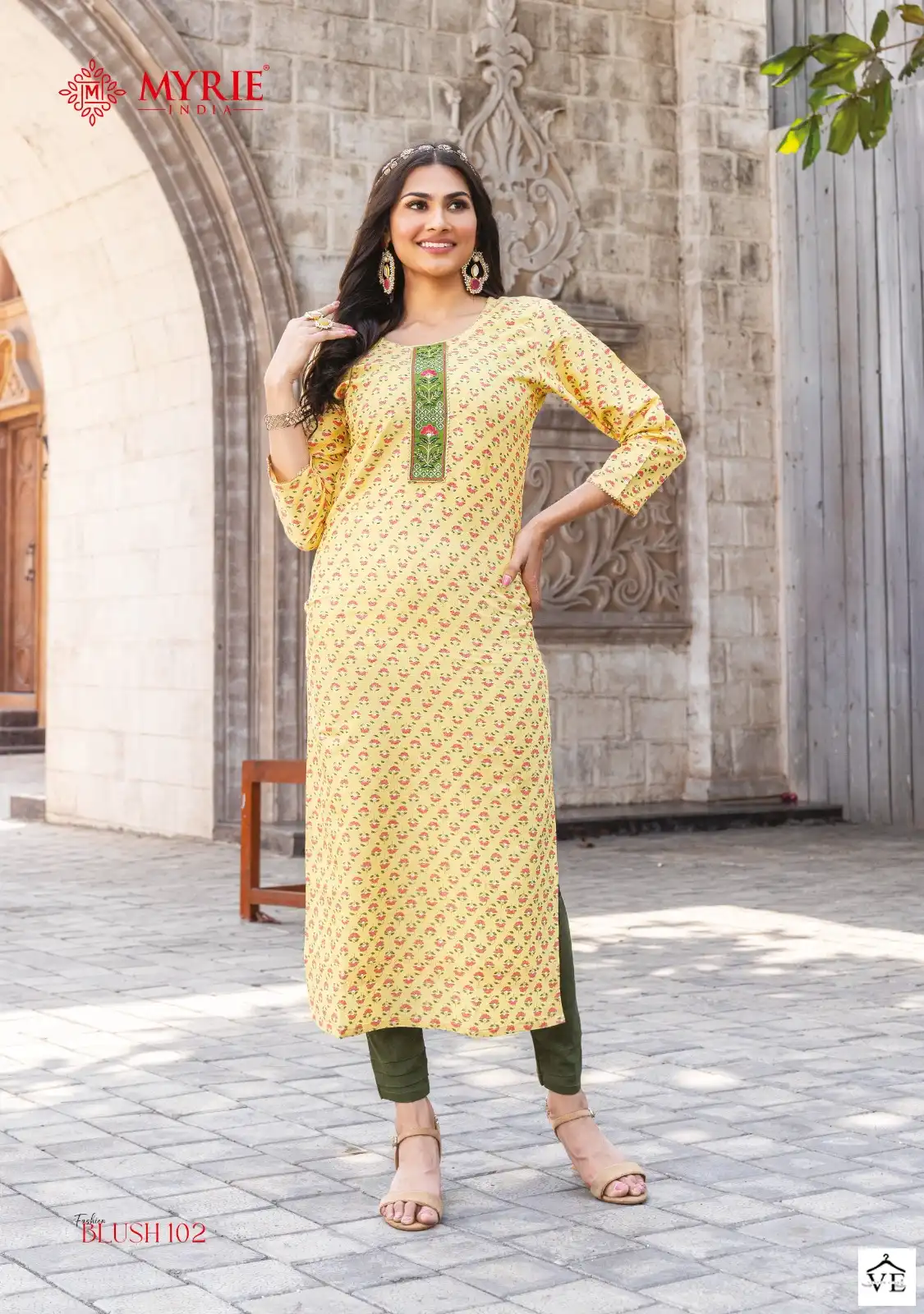 Vardan Ethnic Fashion Blush Pure Capsule Printed Wholesale Kurtis Catalog — Wholesale Kurtis, MPA wholesale from Surat - Gallery Image 3