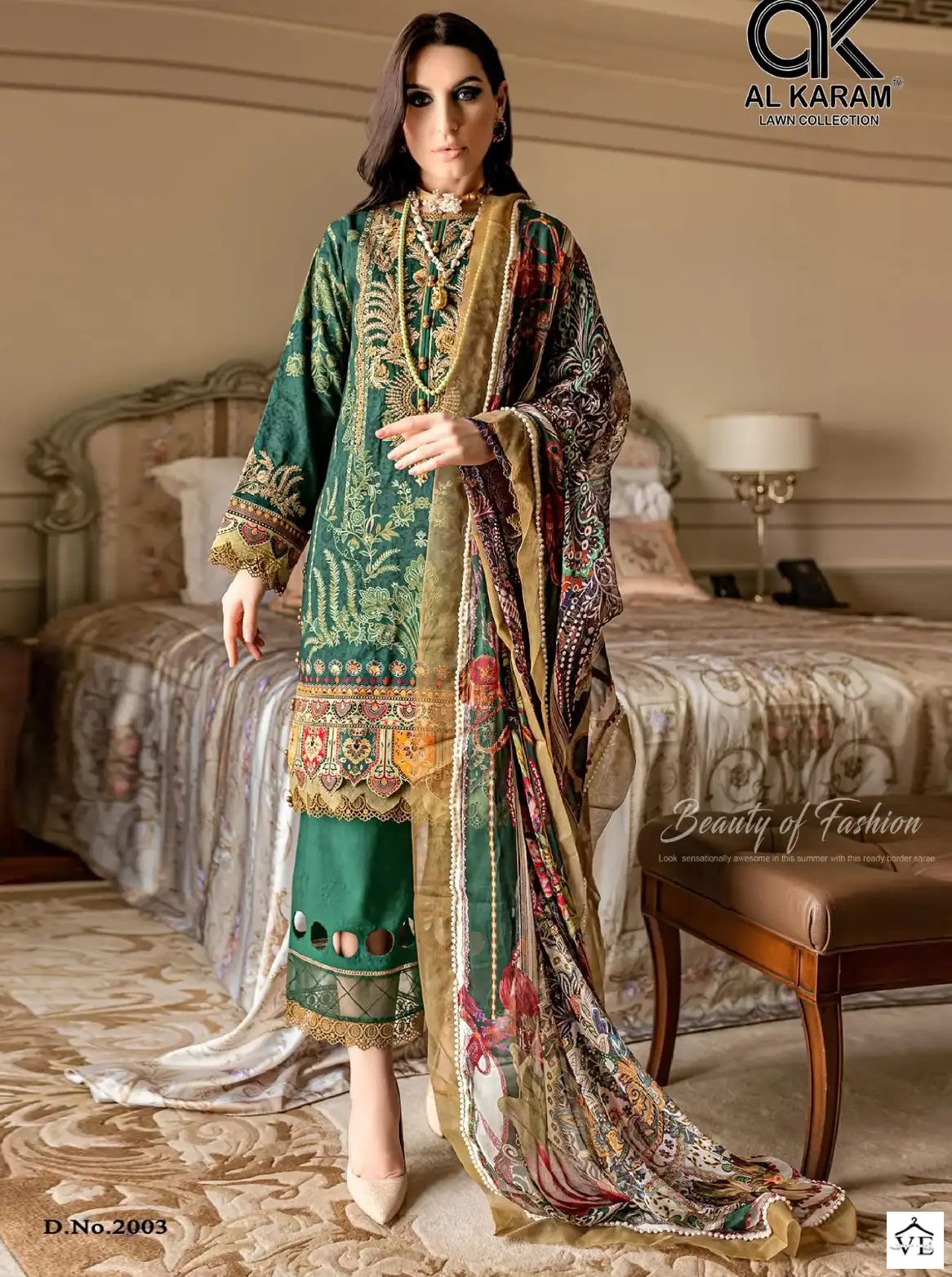 Al Karam Firdous Exclusive Collection Vol 2 Cotton Wholesale Pakistani Salwar Suit Catalog — Wholesale Salwar Suits, Alkaram wholesale from Surat — view 1