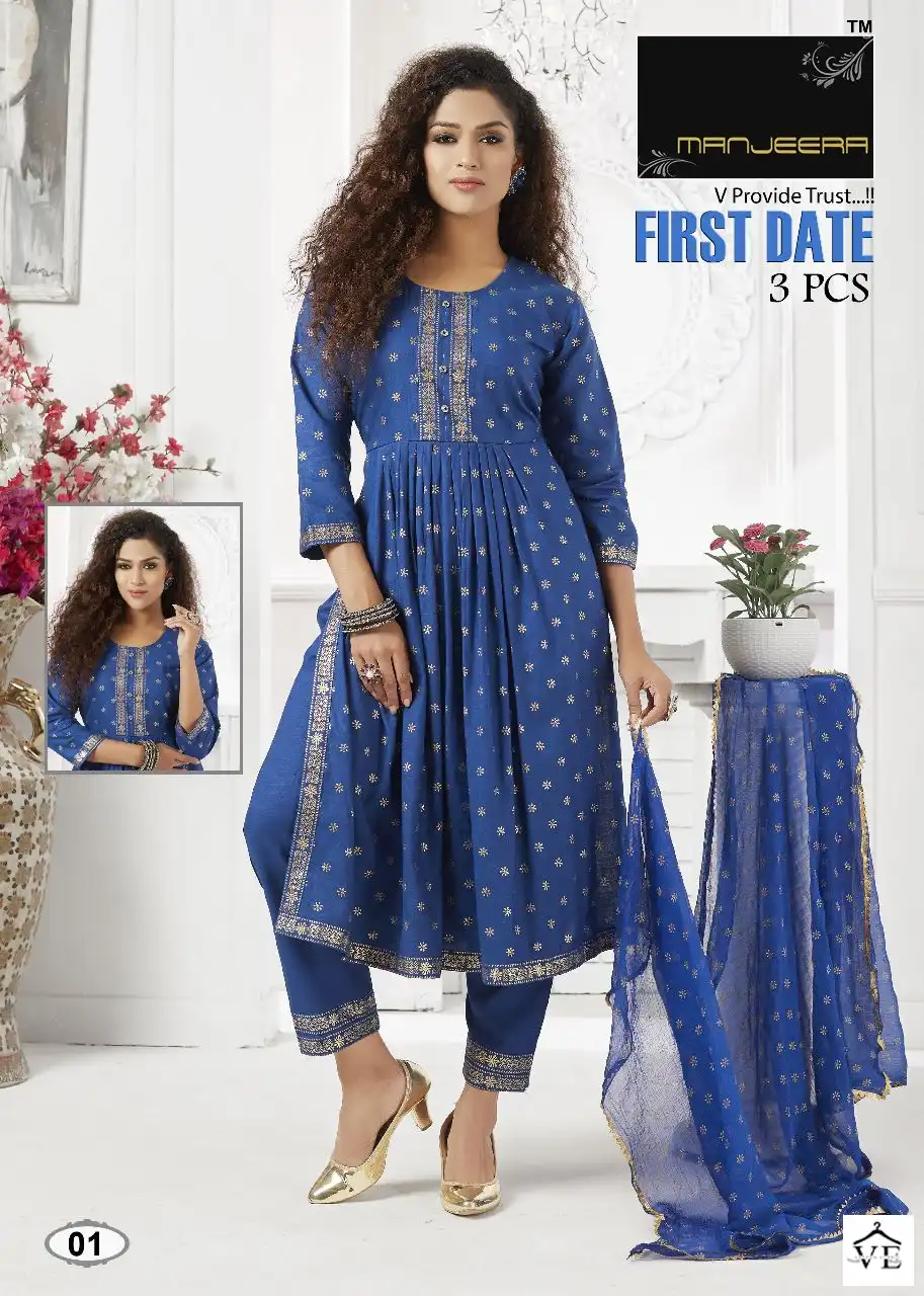 Manjeera First Date Fancy Wholesale Readymade Salwar Suit Catalog — Wholesale Salwar Suits, MPA wholesale from Surat - Gallery Image 5