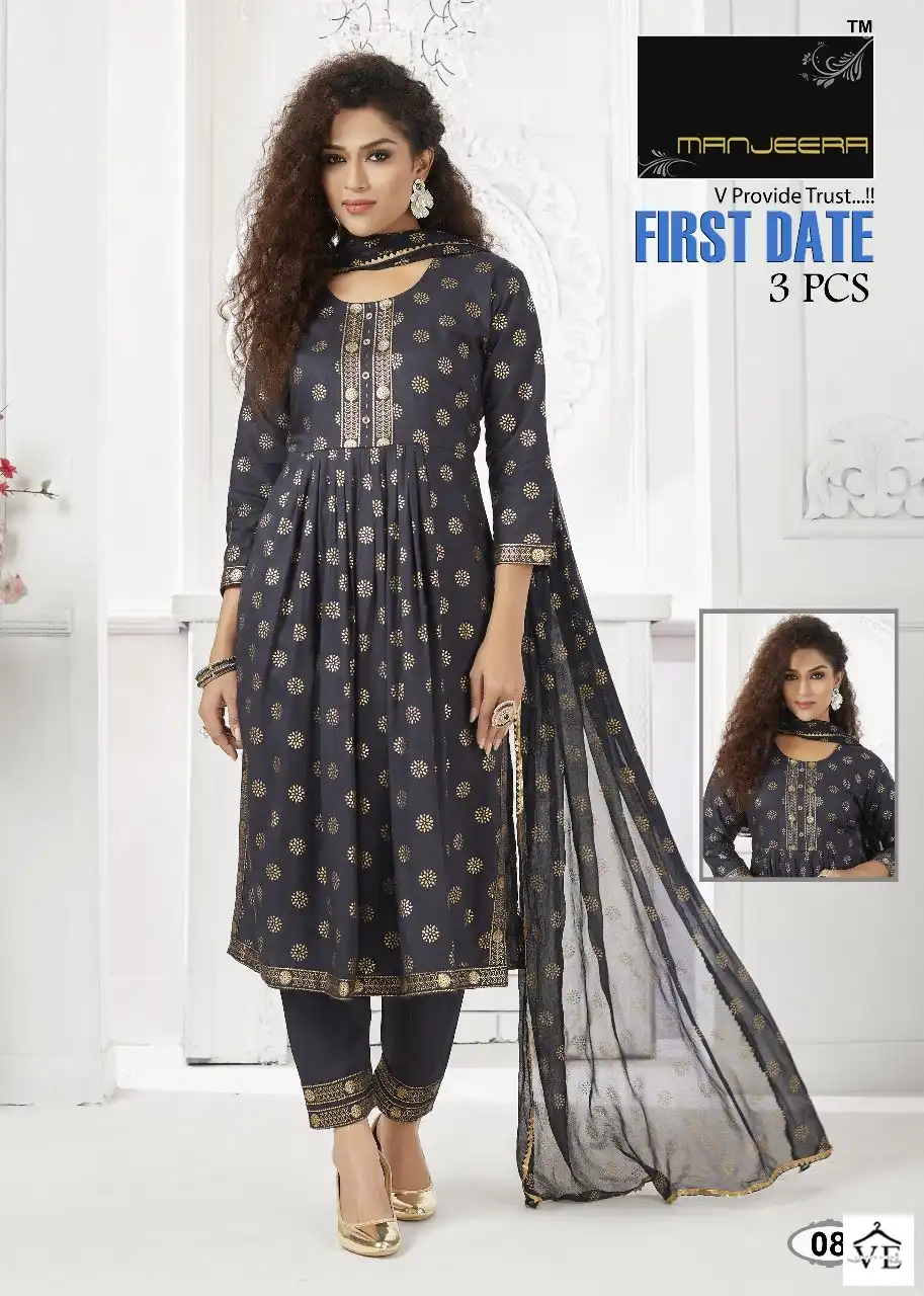 Manjeera First Date Fancy Wholesale Readymade Salwar Suit Catalog — Wholesale Salwar Suits, MPA wholesale from Surat - Gallery Image 6