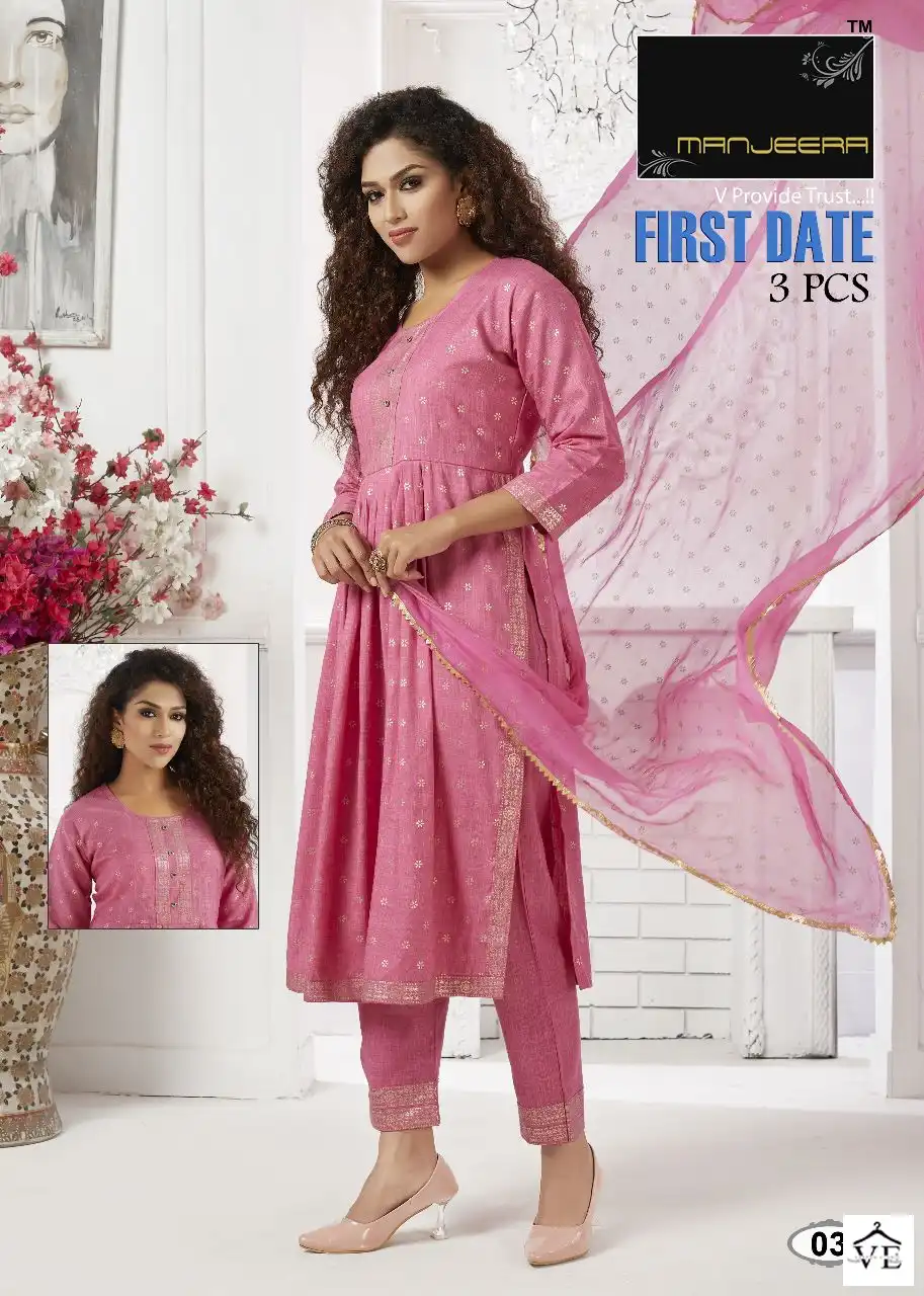 Manjeera First Date Fancy Wholesale Readymade Salwar Suit Catalog — Wholesale Salwar Suits, MPA wholesale from Surat - Gallery Image 7