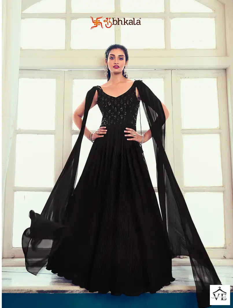 Shubhkala Flory Vol 40 Georgette Wholesale Long Gown With Dupatta Catalog — Wholesale Kurtis, MPA wholesale from Surat — view 3