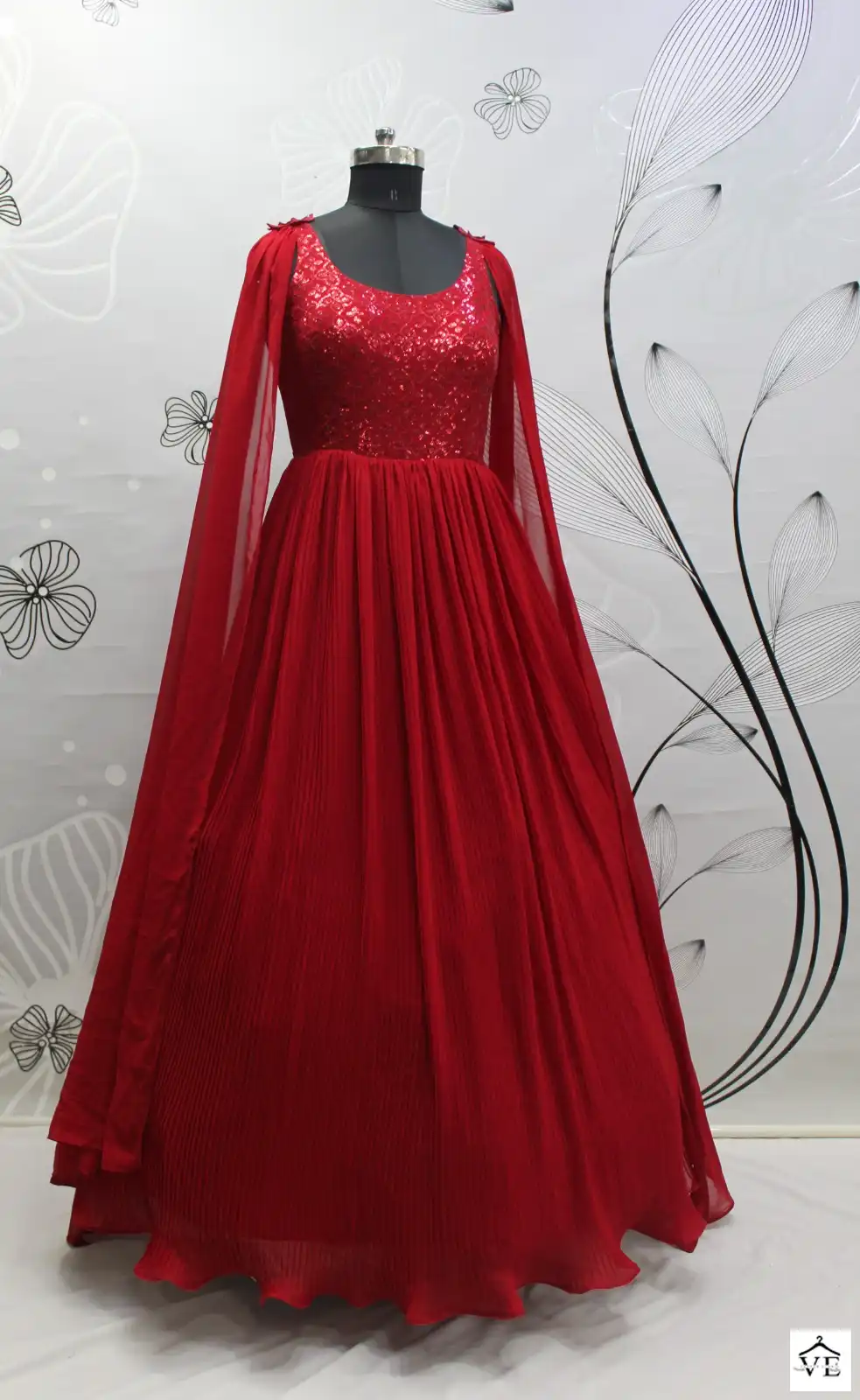 Shubhkala Flory Vol 40 Georgette Wholesale Long Gown With Dupatta Catalog — Wholesale Kurtis, MPA wholesale from Surat — view 5