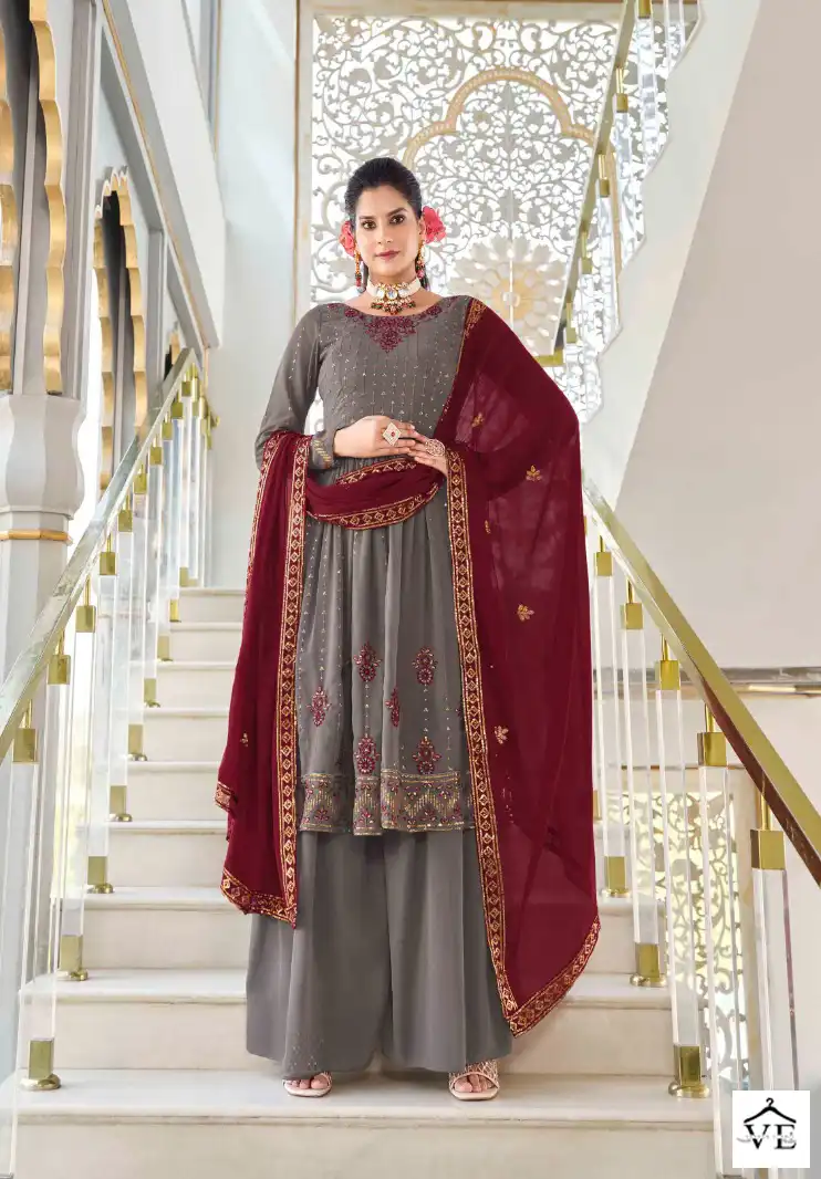 Shubhkala Flory Vol 37 Georgette Wholesale Designer Readymade Salwar Suit Catalog - Image 4