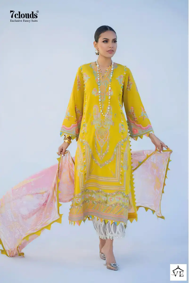 Utsav Suits Firdous Collection 1 Pure Cotton Wholesale Pakistani Salwar Suit Catalog — Wholesale Salwar Suits, MPA wholesale from Surat - Gallery Image 3