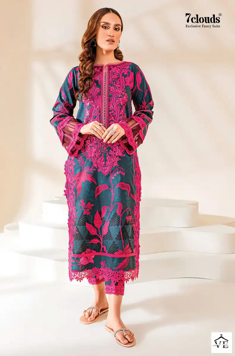 Utsav Suits Firdous Collection 1 Pure Cotton Wholesale Pakistani Salwar Suit Catalog — Wholesale Salwar Suits, MPA wholesale from Surat - Gallery Image 4