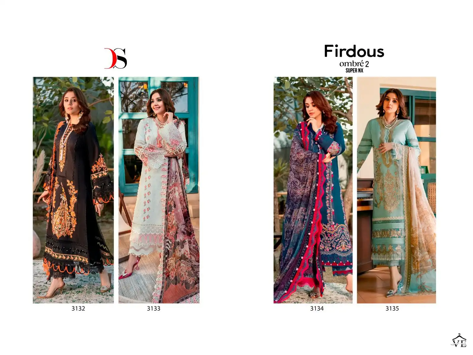 Deepsy Suits Firdous Ombré Embroidered 2 Super Nx Pure Cotton Wholesale Pakistani Salwar Suit Catalog — Wholesale Salwar Suits, MPA wholesale from Surat — view 9