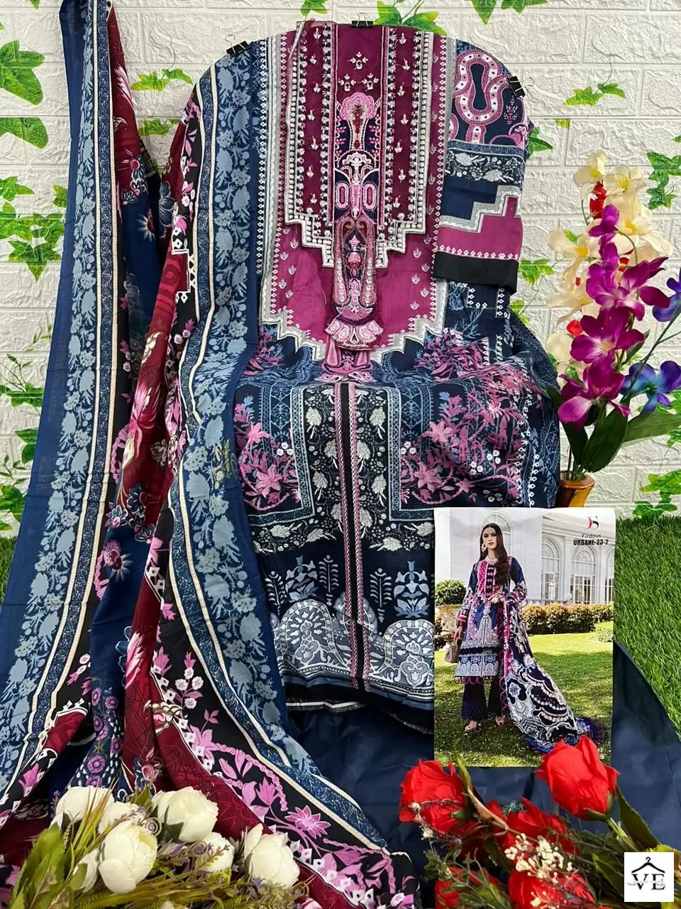 Deepsy Suits Firouds Urbane 2 Pure Cotton Wholesale Pakistani Salwar Suit Catalog — Wholesale Salwar Suits, MPA wholesale from Surat — view 4