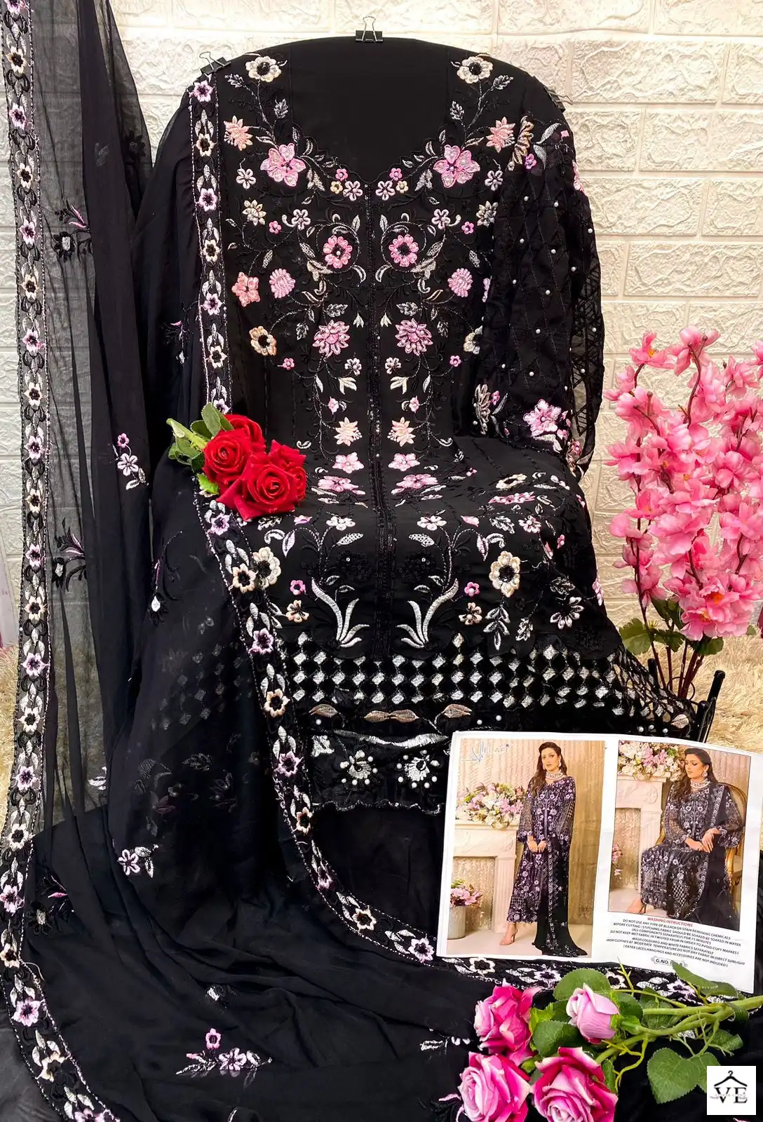 Vardan Ethnic G 169 Faux Georgette Wholesale Pakistani Salwar Suit Catalog — Wholesale Salwar Suits, MPA wholesale from Surat - Gallery Image 2