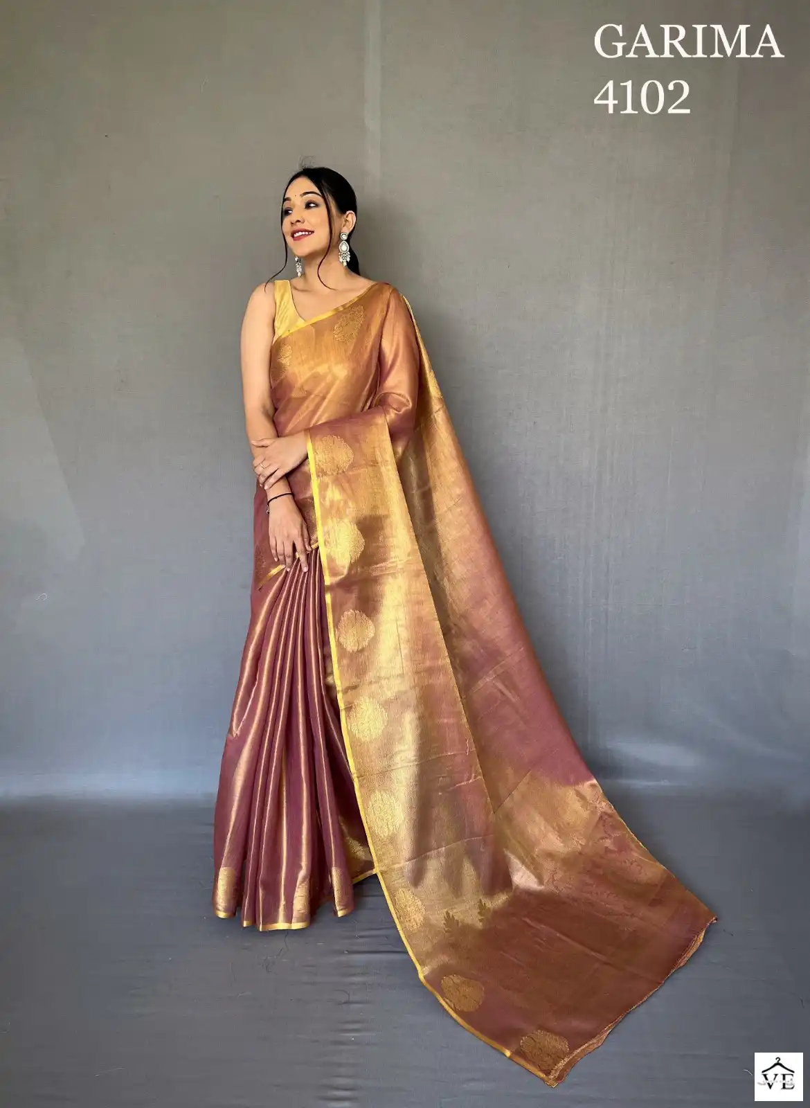 Vardan Ethnic Garima Tissue Silk Wholesale Sarees Catalog — Wholesale Sarees, MPA wholesale from Surat - Gallery Image 3