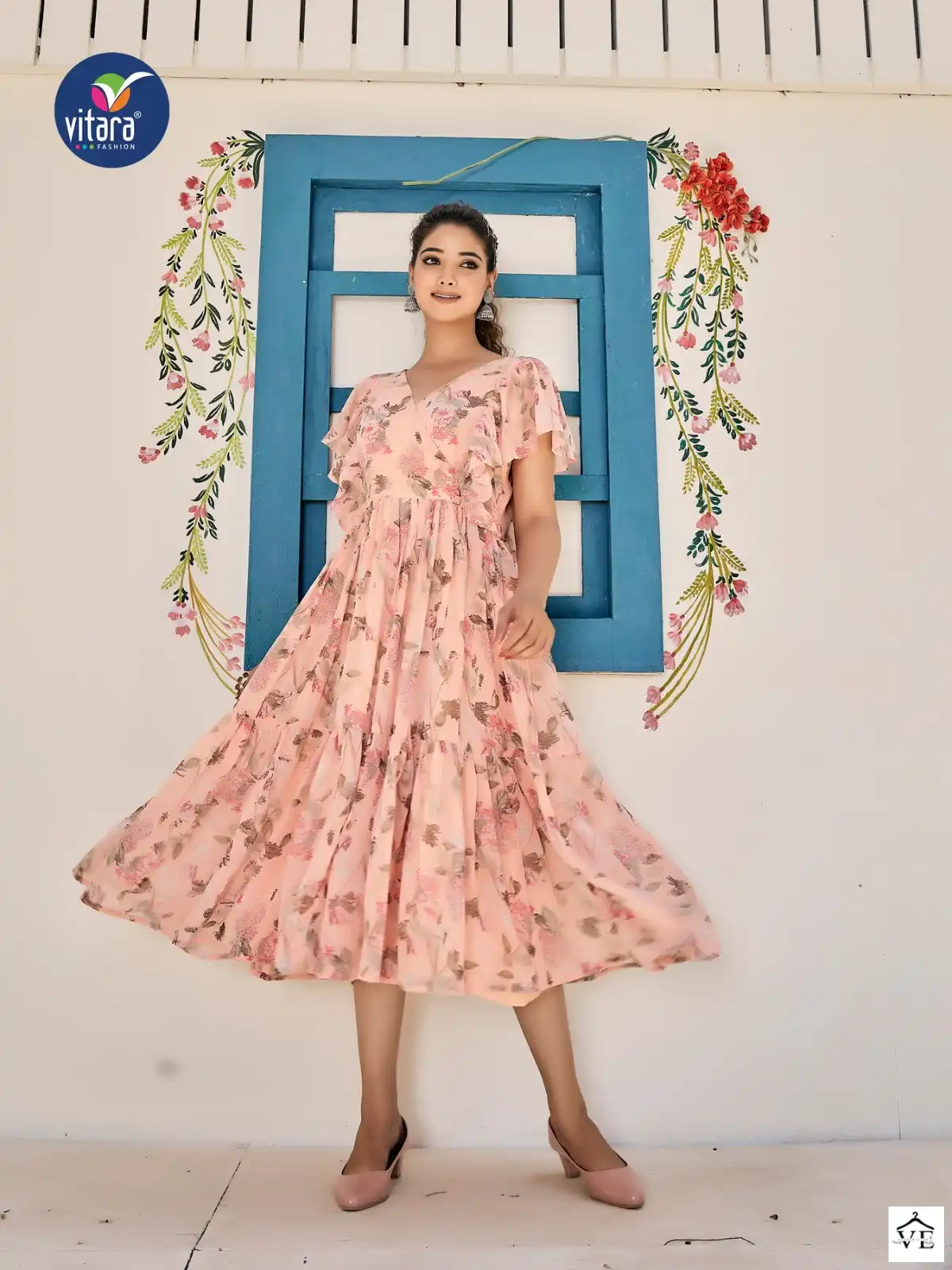 Vitara Fashion Georgia Georgette Tunic Wholesale Long Kurtis Catalog — Wholesale Kurtis, MPA wholesale from Surat - Gallery Image 4