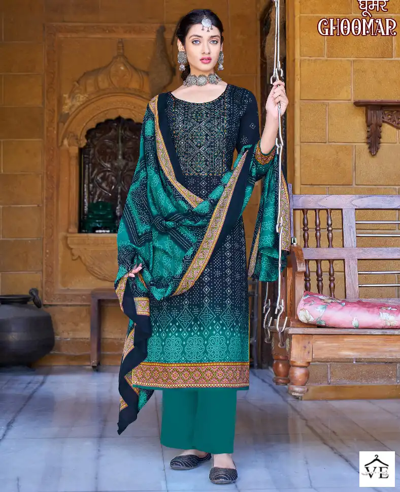Harshit Ghoomer Edition Vol 3 Jam Cotton Wholesale Salwar Suit Catalog — Wholesale Salwar Suits, MPA wholesale from Surat — view 1