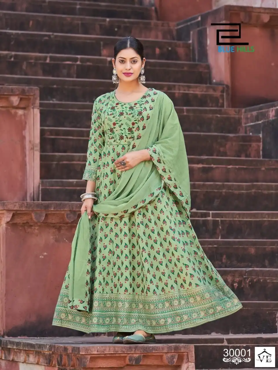 Blue Hills Glamour Vol 30 Rayon 14 Kg Wholesale Kurti With Dupatta Catalog — Wholesale Kurtis, MPA wholesale from Surat - Gallery Image 3