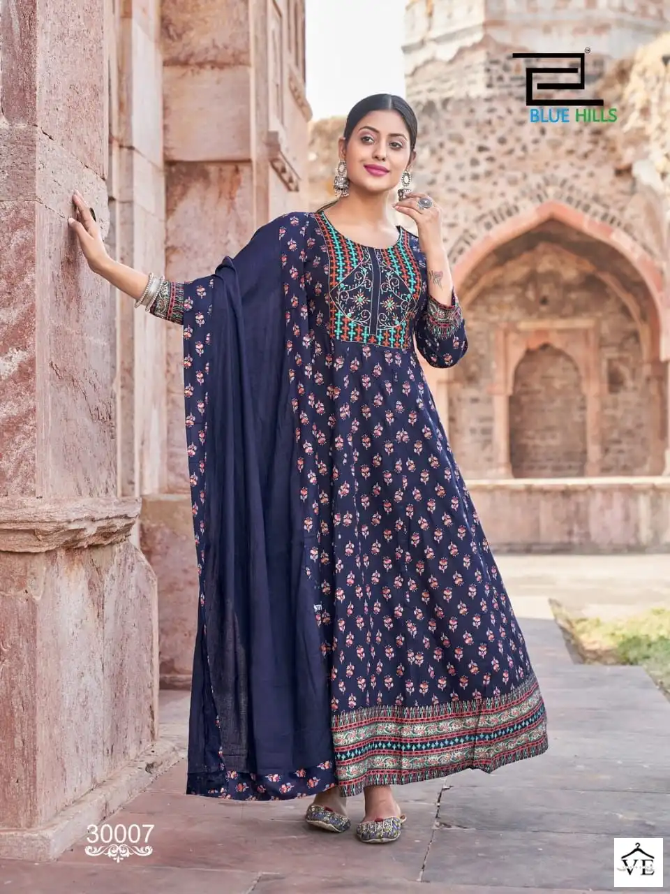 Blue Hills Glamour Vol 30 Rayon 14 Kg Wholesale Kurti With Dupatta Catalog — Wholesale Kurtis, MPA wholesale from Surat - Gallery Image 5