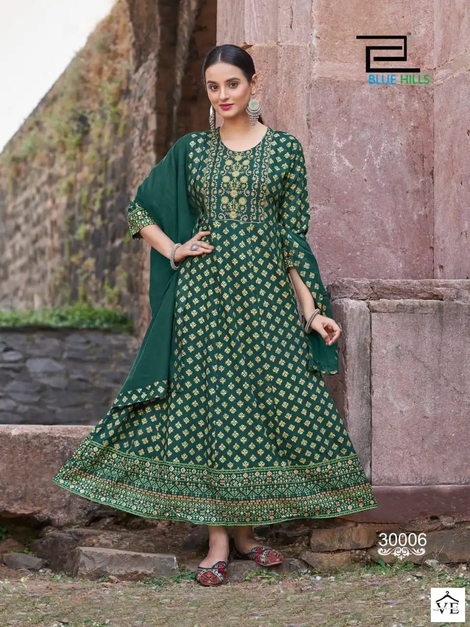 Blue Hills Glamour Vol 30 Rayon 14 Kg Wholesale Kurti With Dupatta Catalog — Wholesale Kurtis, MPA wholesale from Surat - Gallery Image 6
