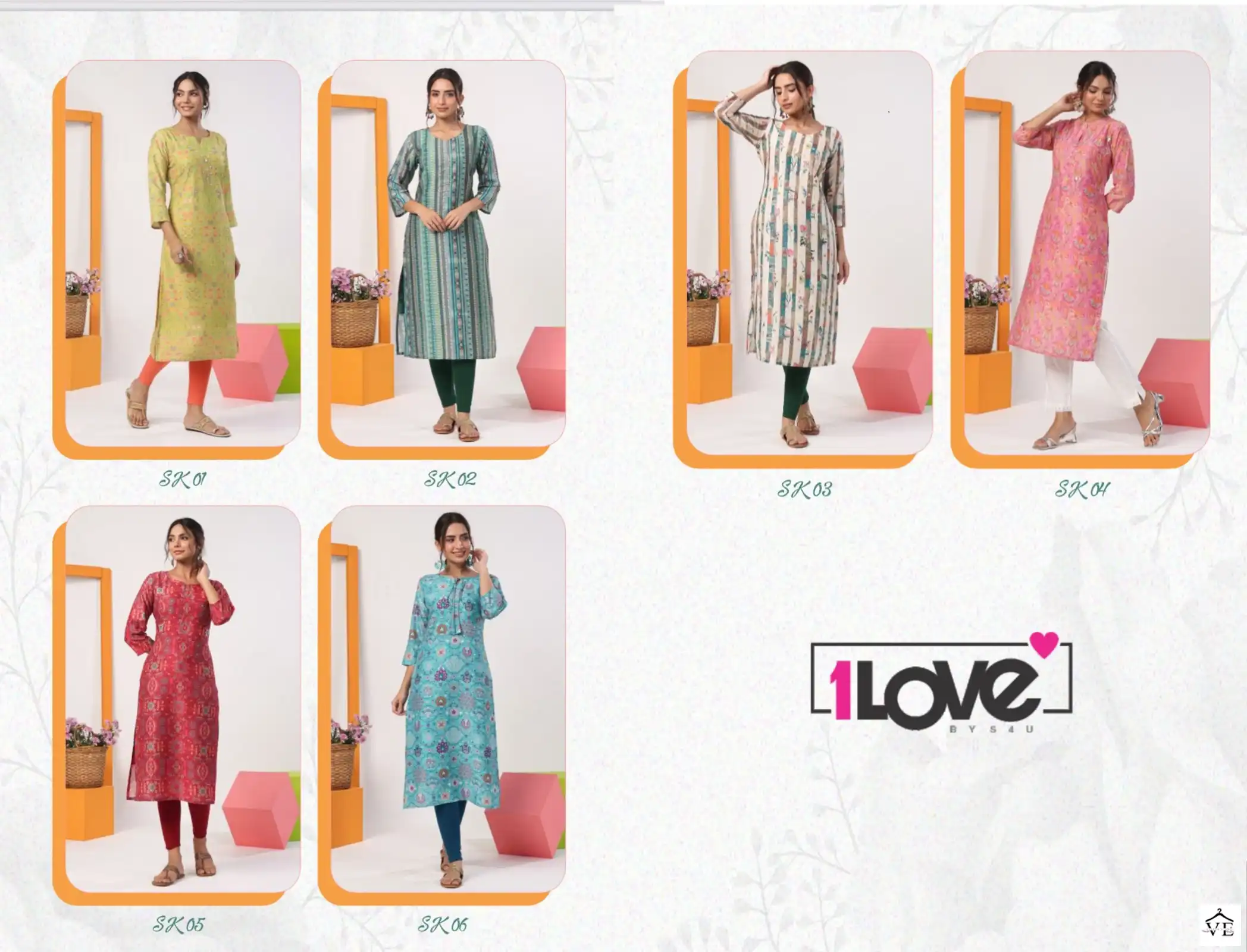 1Love S4U Gold Vol 5 Muslin Wholesale Designer Prints Kurtis Catalog — Wholesale Kurtis, MPA wholesale from Surat — view 7